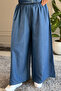 6519 - Comfortable Casual Slim Waist Drawstring Detailed Women's Denim Jacket and Pants Set - 6