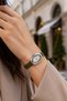 Gessy Women's Wristwatch Khaki Green Leather Band Oval Silver Case Roman Numerals Daily Use Water-Resistant Elegant Vintage Women's Watch - 6