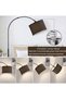 Dimmable Floor Lamp, Nordic Style Lamp with Dimmer, Black Standing Adjustable Hanging Shade, Over Couch Reading Light, Modern Pole for Living Room Bedroom 30x34x184 cm - 6