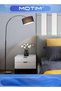 Fabric Shade Floor Lamp Eye-Care Reading Vertical Lamp Atmosphere Standing Tall Lamps for Living Room & Bedroom & Study (Black) - 3