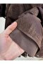 Mihri Patterned Pleated Front Balloon Sleeve Tulle Dress-Pa9820 Brown - 6