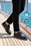 Black Genuine Leather (Large Size) Men's Casual Shoes - 3