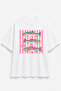 Oversize Casual T-Shirt, Fish Printed Loose Fit Unisex 100% Cotton Breathable Combed Single Jersey Durable Printed T-Shirt - 3