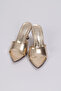 Women's Pointed-Toe Heeled Slippers - 3