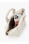 Solid Tote Bag With Detachable Strap - 7