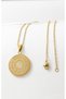 Gold Color 3 cm Line with Ayetel Kürsi & Esmaül Hüsna Written 316L Stainless Steel Double Sided 60 cm Accordion Chain Prayer Necklace - 5