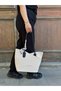 Women's Large Size Shawl Detailed Luxury Design Hand & Shoulder Bag Shopper with Puppy Detail, Suitable for Daily Use