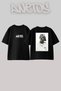 Bandana Streetwear Design Printed Unisex Oversize Black Tshirt