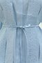 Polyviscon Double Set with Skirt Lining and Stone Detail Belt - Baby Blue - 2