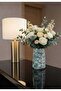 Ceramic Nordic Gilded Vase Green 16X10 - 2