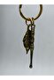 Fengshui 5-Piece Chinese Coin Leaf Metal Keychain - 5