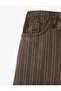 Cotton Comfortable Fit Striped Trousers with Tie-Waist - Loose Straight Fit Jeans - 6