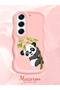 Tecno Camon 40 Pro 5g Compatible Case Camera Protector Pink Silicone Couple Phone Case Panda Pattern - 2