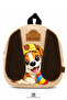 Personalized Name Bag Children's Dog Backpack Printed Beige Unisex Children's Bag Kindergarten - Nursery 0 - 8 Years Best Gift Option - 3