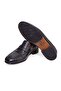 Black Color Laceless Genuine Leather Men's Shoes - 3
