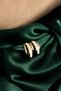 Gold White Detailed Hoop Earrings Stylish Women's Earrings - 7