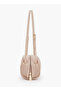 Textured Shoulder Bag with Zip Closure - 5