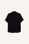Regular Fit Cropped Collar Crinkle Viscose Short Sleeve Black Shirt (26 Sm) - 7
