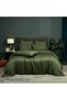 Bamboo Fiber Duvet Cover Set, Olive Green, 155x220cm, 2 Pillowcases