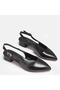 Large Size Heeled Shoes Black Shiny Low Heel 41-42-43-44 - 2