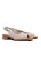 45247 Genuine Leather Beige Women's Heeled Shoes - 5