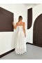 Women's White Strappy Tulle Dress - 8