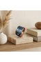 Copper Navy Blue Diamond Pattern Wide Adjustable Ring - 7