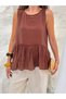 Premium Cotton Modal Loose-Fit Blouse with Flywheel Detail - 2