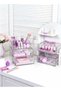 AiheArron 3 Tier Clear Makeup Organizer with Drawer, Cosmetic Storage for Dresser Countertop and Bathroom Vanity, Beauty Holder for Lipstick Brush Skincare - 6