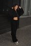 Women's 3-Piece Modal Set Nova Ease Black – Crop Tank Top, Zip-Up Cardigan, and Adjustable Hem Bottoms - 5
