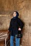 Women's 100% Cotton Muslin Oversize Hijab Shirt Tunic Black - 6