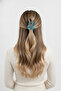 Transparent Blue Bow Design Claw Hair Clip Women's Accessory - 2