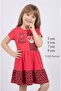 100% Cotton Girl's Red Leopard Patterned Dress |   Summer Comfort Series for Ages 5-8 - 2