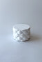 Steel Round Ashtray with Quilted Lid, White - 3