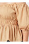 Plus Short Sleeves Off Shoulder Smocked Detail Top - 3