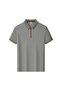 Arw98253 Seri̇ntutan--High Quality Men's Polyamide Polo Collar Tshirt with Zipper