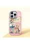 Pink Silicone Case Compatible with iPhone 15 Pro with Shock-Absorbing Camera Protections