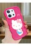 Poco C85 Compatible Case Camera Protector Red Silicone Couple Phone Case Kitty Pattern