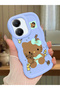 Poco X7 Pro Compatible Case Camera Protector Blue Silicone Couple Phone Case Kitty Pattern
