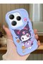 Infinix Hot 40 Compatible Case Camera Protector Blue Silicone Couple Phone Case Cartoon Pattern