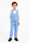 Boy's 6-Button Vest Special Occasion Suit M00834 Blue - 4