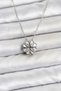 316L Steel Chain Silver Color Openable Clover Model Women's Necklace