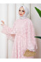 Flower-Patterned Lace Dress with Double Layered Veil and Gold Chain Belt.. 2 Pieces of Lace Poncho - 2