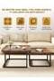 Nesting Coffee Table Set of 2 Modern Sofa Coffee Table Stackable Side Table Coffee Tables for Living Room Tables Easy Assembly Wooden Center Table - 3