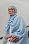 Baby Blue Floş Viscose Jacquard Shawl