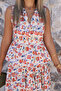 Beige Floral Patterned Skirt and Blouse Set - 4