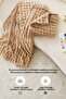 Fur Bubble Blanket Set Single Plush Rabbit Hair 2 Piece Soft 180X220 cm Beige - 4