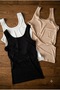 Bamboo Fabric Women's Athlete Thick Strap Top, Black and White Color Set of 3