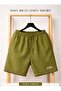 Men's Breathable 100% Rich Linen Casual Co-Ord Set - 4