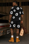 Men's Patterned Shorts Set Crew Neck Oversize T-Shirt Shorts Combination 100% Cotton Summer Two-Piece Set - 3